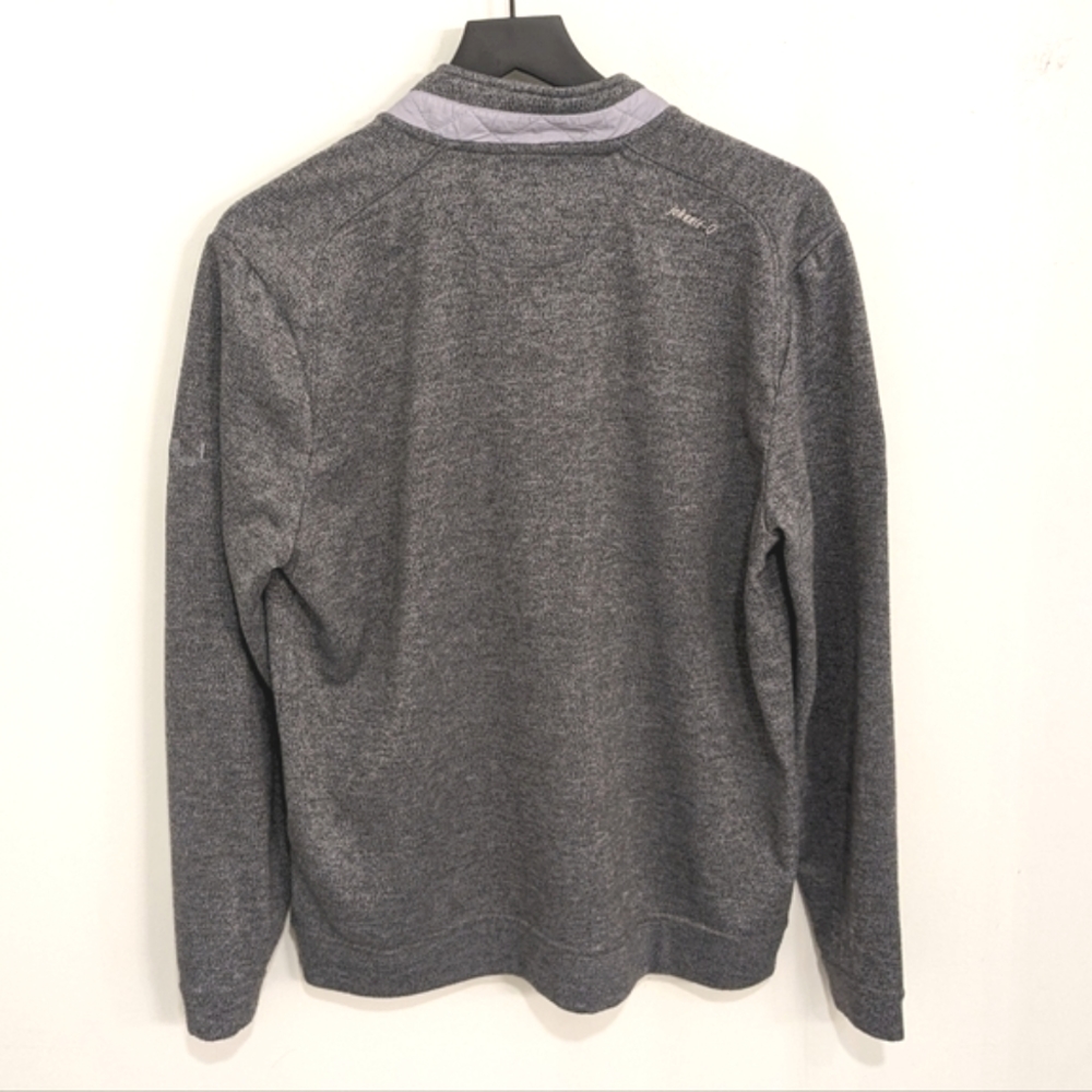 johnnie-O 2022 Reflex Fleece 1/4 Zip Pullover Sweater in Seal Grey Business - Picture 4 of 8